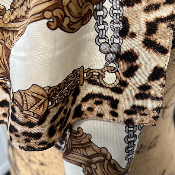 90’S SILK SCARF ADRIANNE LANDAU CLOCKS WATCHES - Picture 9 of 10